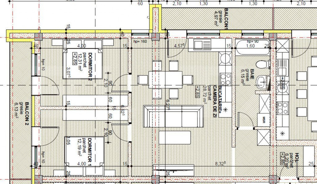 Apartament 3 camere, 65,57 mp, bloc nou, zona Libertatii