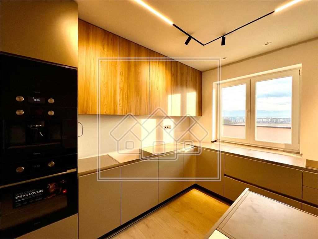 Penthouse modern - 3 camere, 2 terase de 191 mp, bloc nou, l