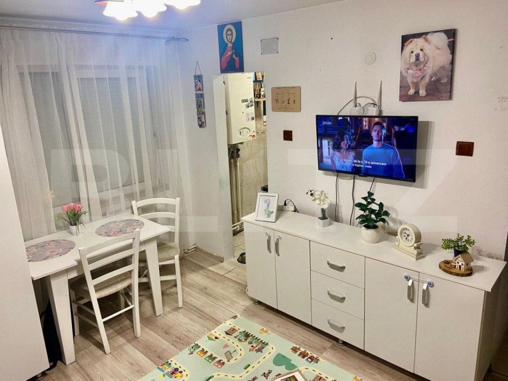 Apartament renovat, cu 2 camere, 30.71 mp, la parter, zona M