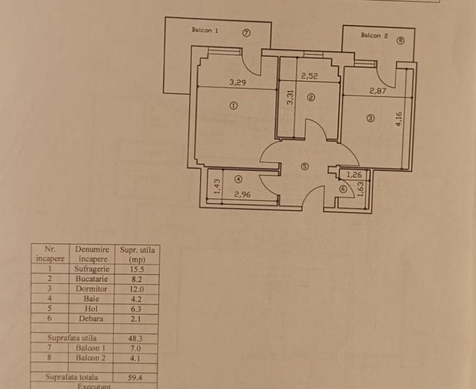 Apartament 2 camere 2 balcoane decomandat Nicolina etaj 1 19