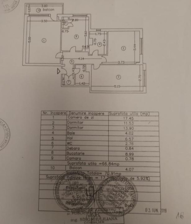 ULTRACENTRAL 3 camere Confort 1 Decomandat