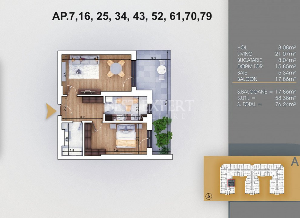 2 camere Direct Dezvoltator Incalzire Pardoseala-Acces Rapid