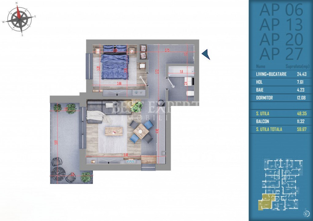 Apartament 2 Camere Finalizat -credit ipotecar 15%